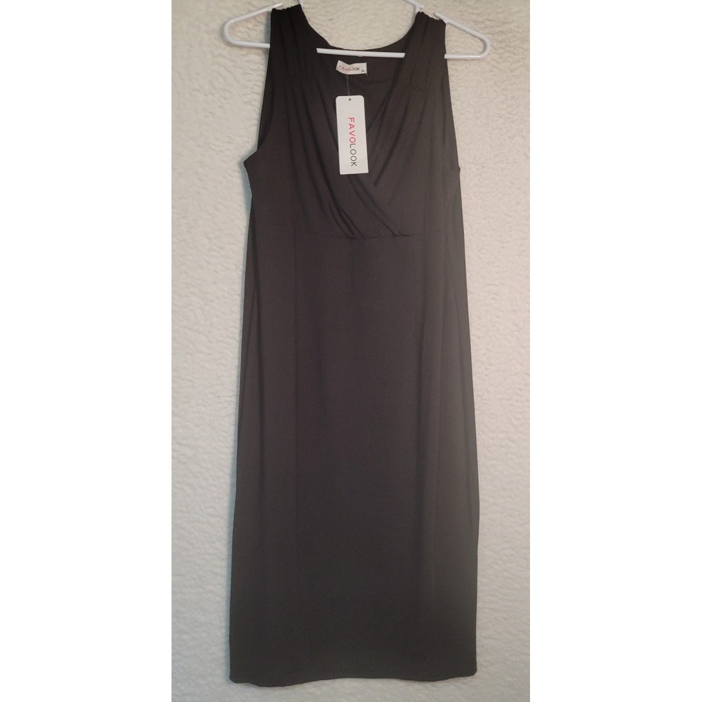 NEW NWT Favolook Women's Sleeveless Black Maxi Dress Size XL 1923